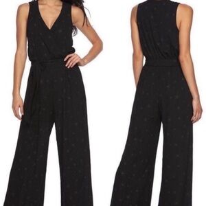 Star Wars Black Wide Leg Jumpsuit Size Small Galaxy Print Sleeveless Women’s